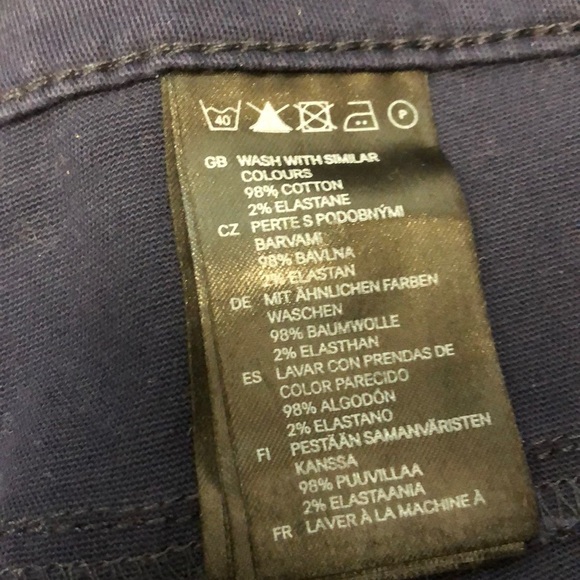 H&M HIGH WAISTED NAVY PANTS SIZE 6 - Picture 3 of 3